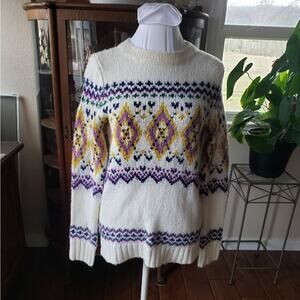 TALBOTS faire Isle sweater new xs super soft‎ multi colored